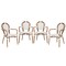 Flash Furniture Lourdes Thonet French Bistro Stacking Chair w/Arms, White/Gray PE Rattan/Bamboo Alum Frame, 4PK 4-SDA-AD642002A-WHGY-NAT-GG - alternate 8